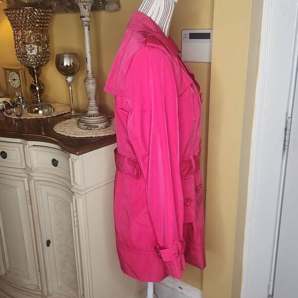 Relativity pink trench coat women's size M - Picture 6 of 8